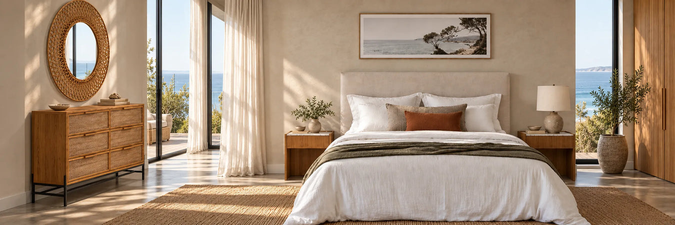 dBodhi Coco Dresser 6 Drawers in a warmly styled coastal home