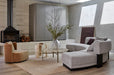 Felix Orbit 6-Seater Arc Sofa - Moss Tweed / Matt Black Ash