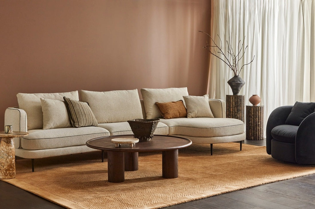 Felix Linear Corner Sofa - Glacier / Nocturne Velvet