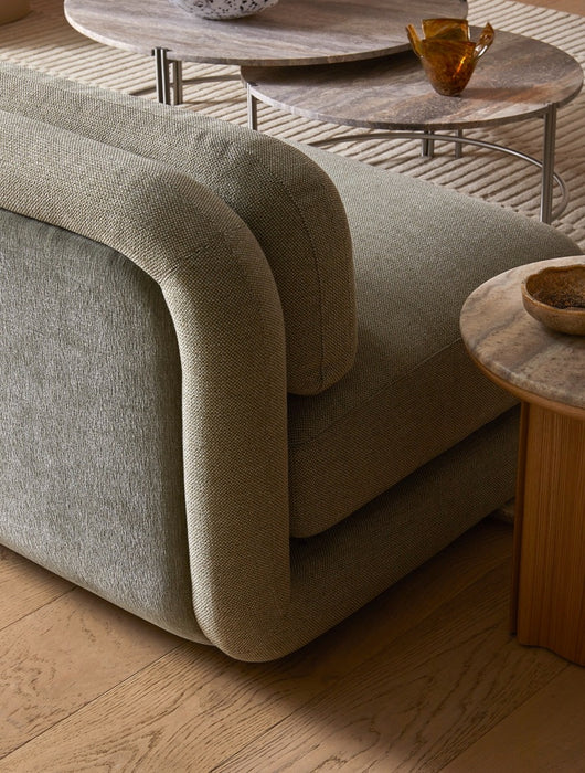 Juno Mello 1-Seater Sofa with Arms - Amber Weave / Oat Milk