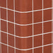 Close-up of red glaze tiles and white grout wrapping a corner of the Andalusian Mosaic Side Table