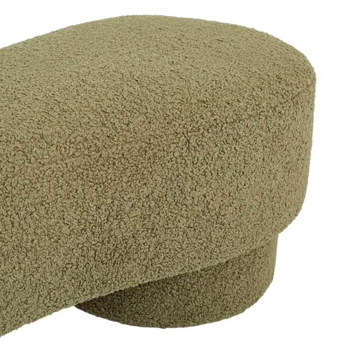 Zola Bench Seat - Moss Sherpa