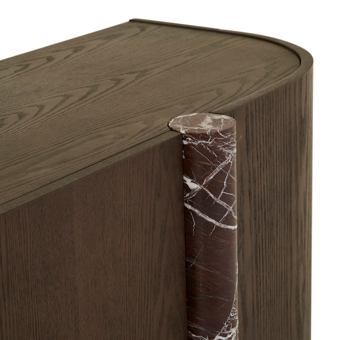 Artie Marble Buffet - Ruby Marble - Tobacco Ash