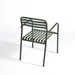 Dockside Wind Dining Chair in green, three-quarter view