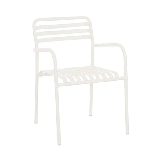 Dockside Wind Dining Chair in white, three-quarter view