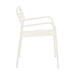 Dockside Wind Dining Chair in white, side view