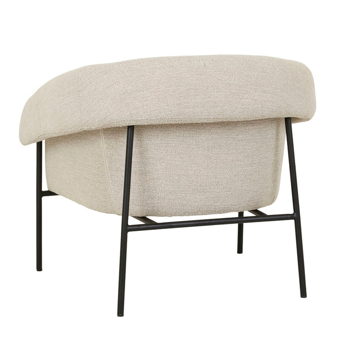 Sid Occasional Chair - Nougat - Black Metal