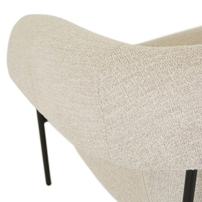 Sid Occasional Chair - Nougat - Black Metal