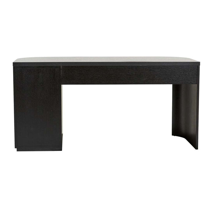 Orson Round Desk - Black Oak
