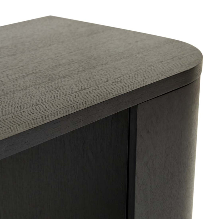 Orson Round Desk - Black Oak