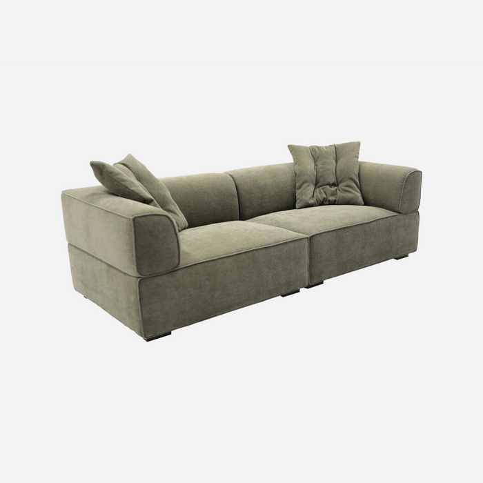 Desert Calm Sofa - Copeland Olive, angled view