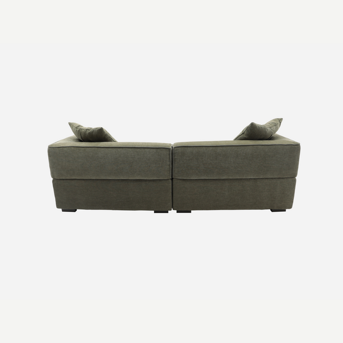 Desert Calm Sofa - Copeland Olive, back view
