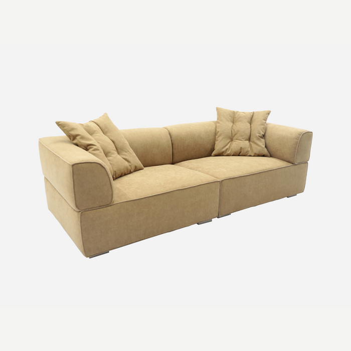 Desert Calm Sofa - Manissa Caramel, angled view
