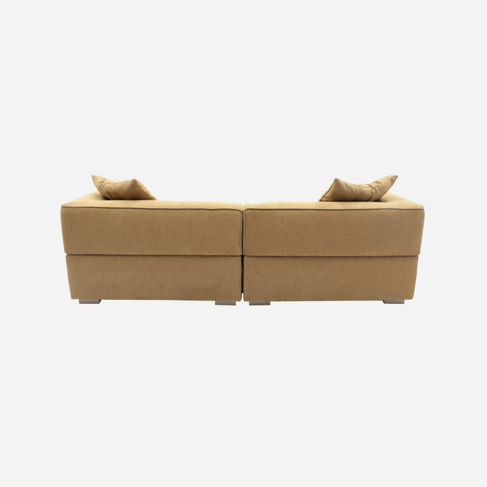 Desert Calm Sofa - Manissa Caramel, back view