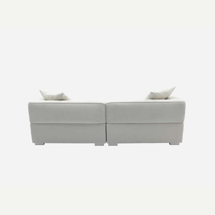 Desert Calm Sofa - Kindred Snow, back view