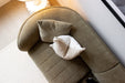 Juniper Pearl Sofa - Copeland Olive, seen from above in a living room