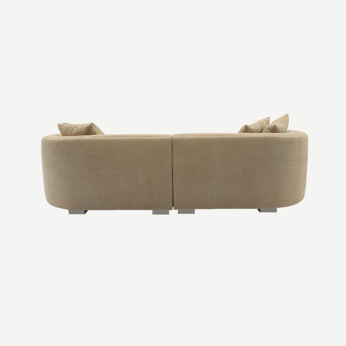 Juniper Pearl Sofa - Copeland Honey, back view