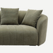 Juniper Pearl Sofa - Copeland Olive, close-up of the curved arm and cushions