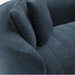 Juniper Pearl Sofa - Copeland Ink, close-up of the curved arm and cushions