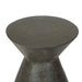Close-up of the top of the Granada Hourglass Side Table in black fleck