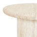 Lucia Curve Side Table - Faux Natural Travertine