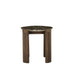 Willa Marble Side Table - Emperador Marble - Chocolate Oak