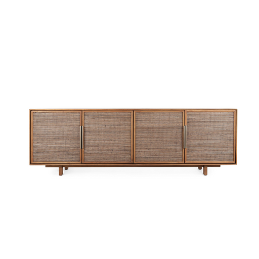 dBodhi Grace Dresser in natural timber with woven door fronts, front view