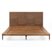 dBodhi Coco King Bed in natural timber with a panelled bedhead, front view
