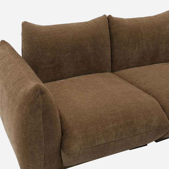 Mountain Drift Sofa - Copeland Hazel, close-up of the arm and seat