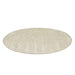 Tepih Dune Round Rug in Oatmeal, the whole round rug shown flat on a plain background