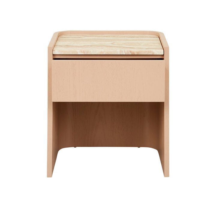Elsie Bedside - Satin Onyx Travertine - Apricot