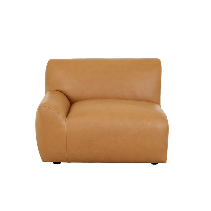 Alison 1 Seater Left Arm Sofa - Pecan Leather