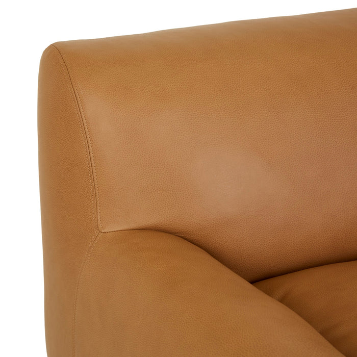 Alison 1 Seater Left Arm Sofa - Pecan Leather