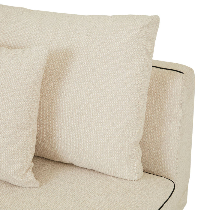 Felix Linear Left Chaise Sofa - Glacier / Nocturne Velvet