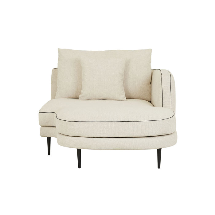 Felix Linear Right Chaise Sofa - Glacier / Nocturne Velvet