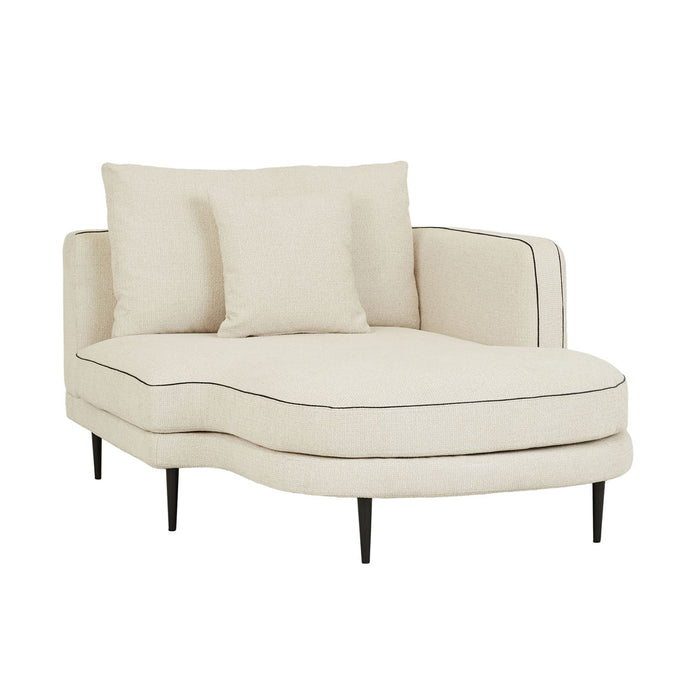 Felix Linear Right Chaise Sofa - Glacier / Nocturne Velvet