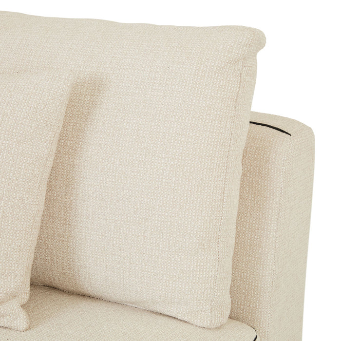 Felix Linear 1 Seater Left Arm Sofa - Glacier / Nocturne Velvet