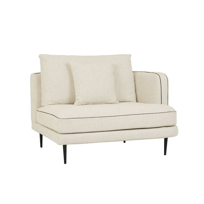 Felix Linear 1 Seater Right Arm Sofa - Glacier / Nocturne Velvet