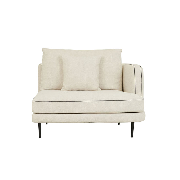 Felix Linear 1 Seater Right Arm Sofa - Glacier / Nocturne Velvet