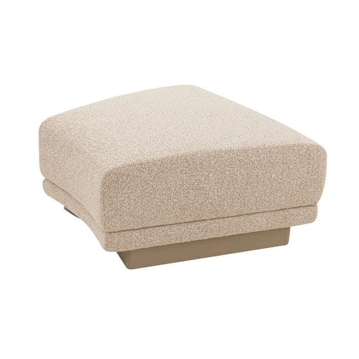 Felix Orbit Wedge Ottoman - Moonbeam / Buttermilk Oak