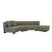 Felix Orbit Wedge Ottoman - Moss Tweed / Matt Black Ash