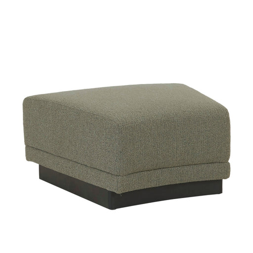 Felix Orbit Wedge Ottoman - Moss Tweed / Matt Black Ash