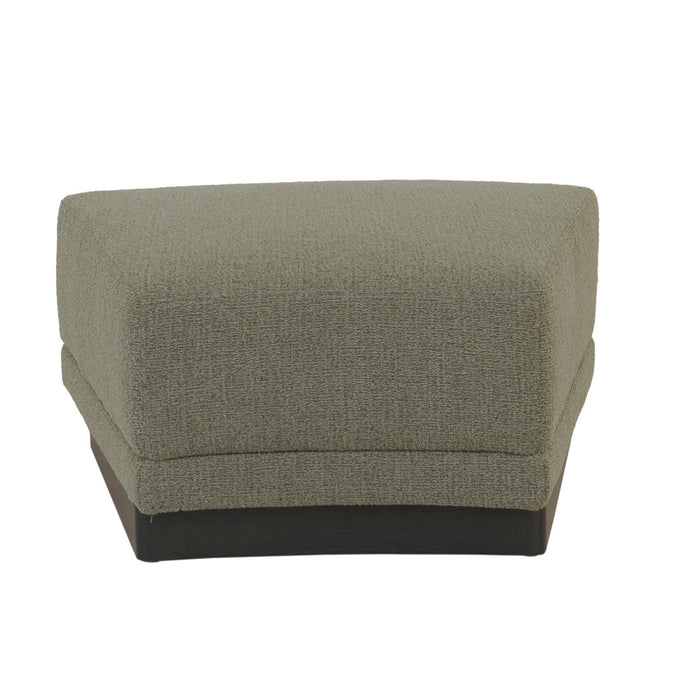 Felix Orbit Wedge Ottoman - Moss Tweed / Matt Black Ash