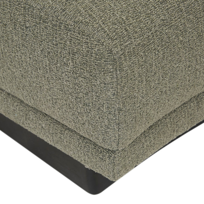 Felix Orbit Wedge Ottoman - Moss Tweed / Matt Black Ash