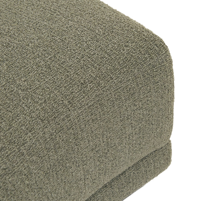 Felix Orbit Wedge Ottoman - Moss Tweed / Matt Black Ash