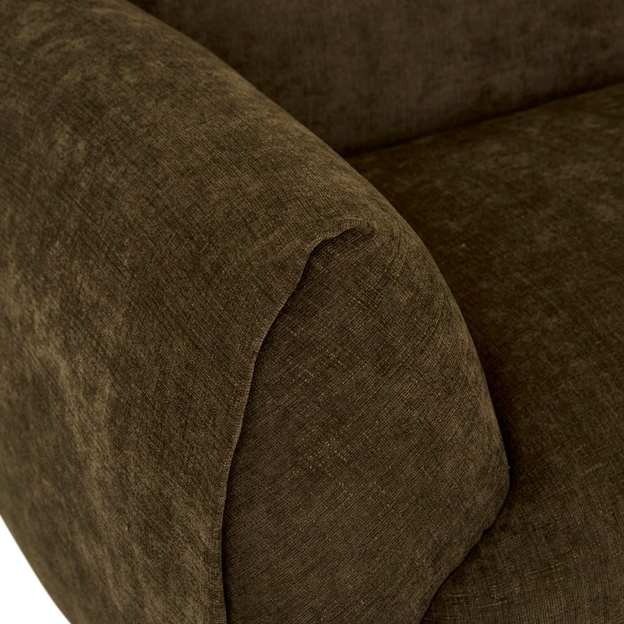 Hugo Rue 4 Seater Sofa - Poker Chestnut, close-up detail
