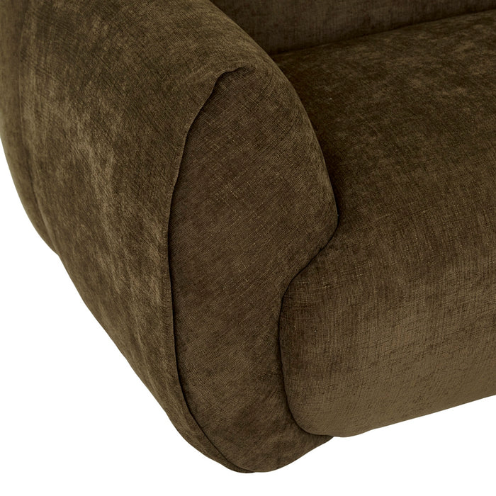 Hugo Rue 4 Seater Sofa - Poker Chestnut, close-up detail