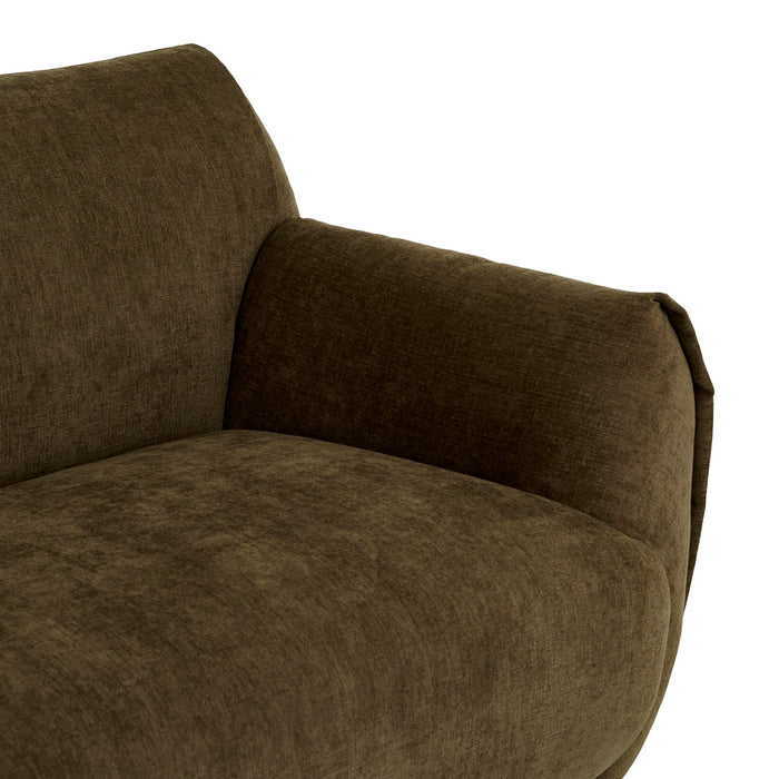 Hugo Rue 4 Seater Sofa - Poker Chestnut, close-up detail