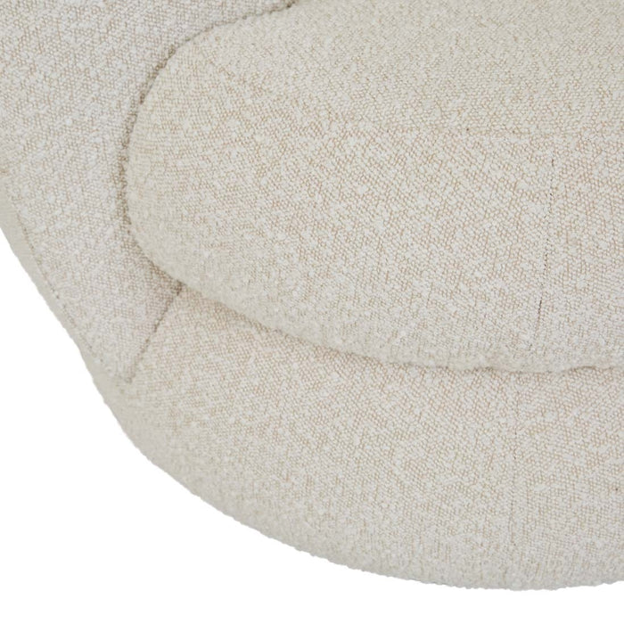Hugo Vera Swivel 1 Seater Sofa - Oat Boucle, close-up detail