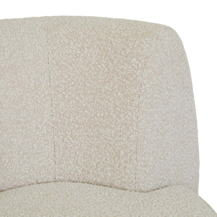 Hugo Vera Swivel 1 Seater Sofa - Oat Boucle, close-up detail